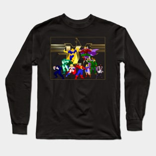 Sprited Justice Society of America Members Long Sleeve T-Shirt